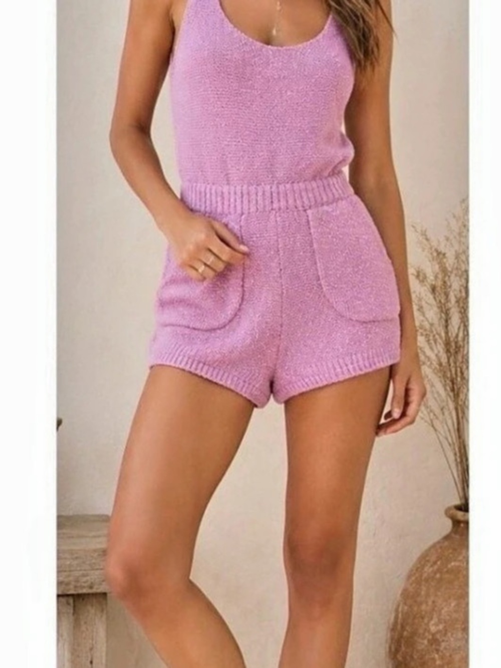 Free People Beach Declan Sweater Romper XS Pink